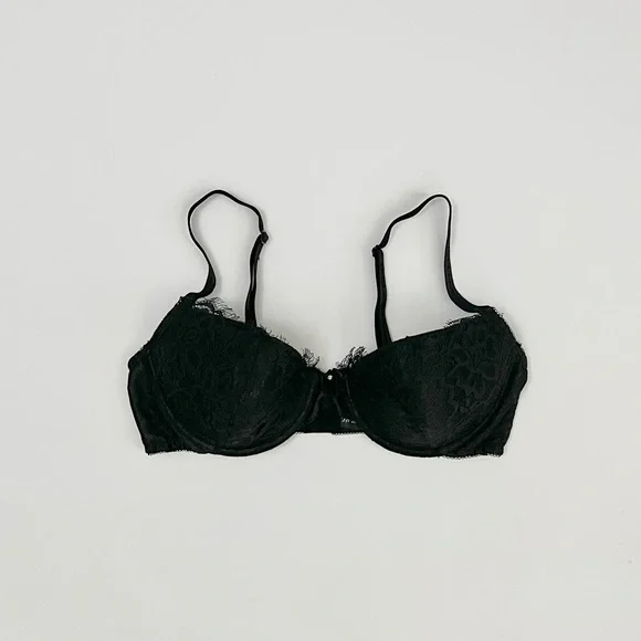 frederick’s | sheer floral lace underwire lined intimate lingerie set | sz 34b - Picture 3 of 7